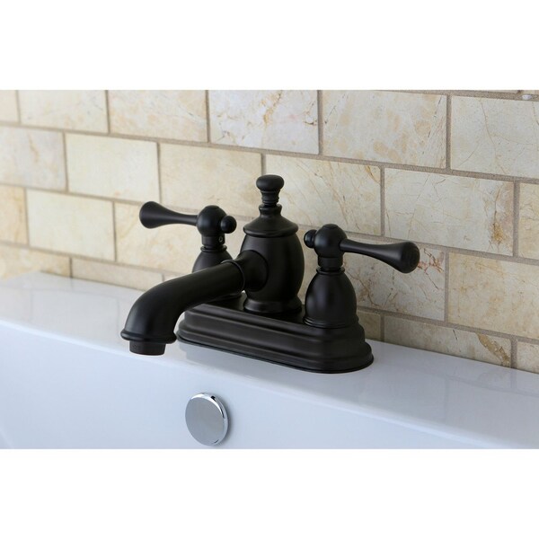 KS7005BL 4 Centerset Bathroom Faucet, Oil Rubbed Bronze
